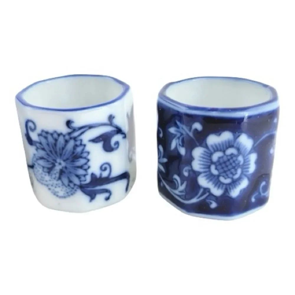 Pier 1 Blue and White Porcelain Napkin Rings 3 boxes